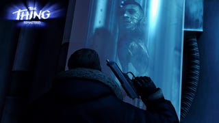 The Thing Remastered image showing a severed head in a large glass tube